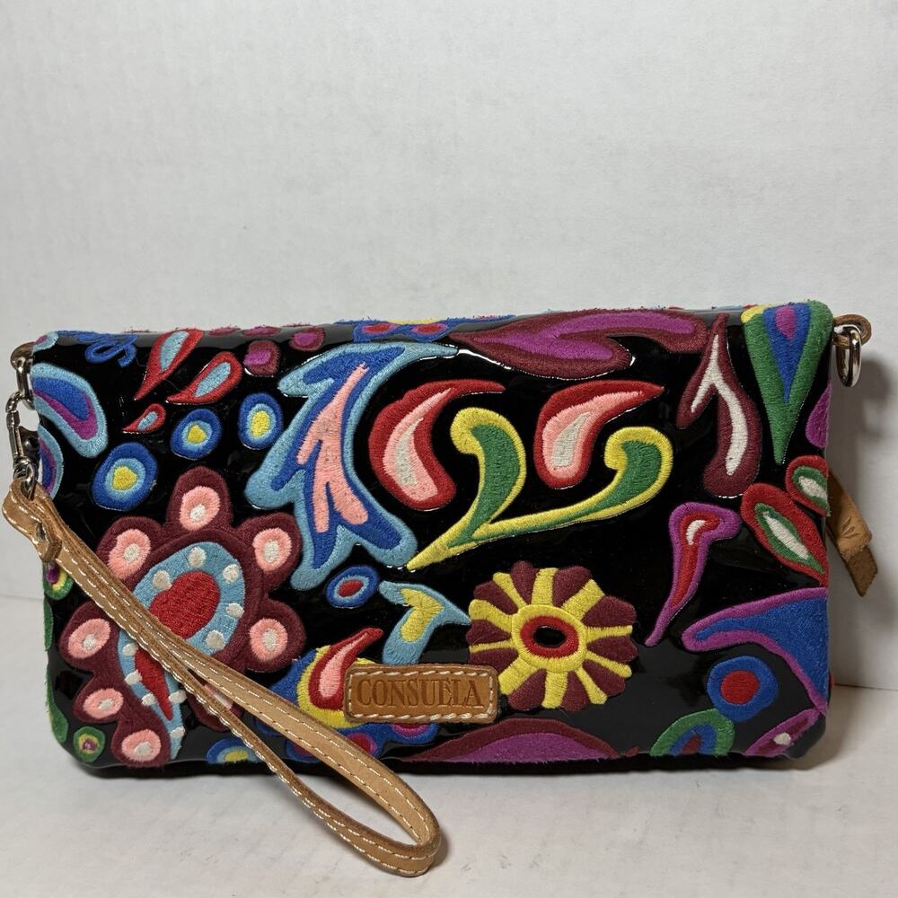 Consuela Women’s Mack Uptown Wristlet Crossbody Bag Floral *no Crossbody Strap